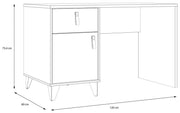 Schreibtisch LYA 120 cm Optik Mauvella / Cabezone Eiche von Forte