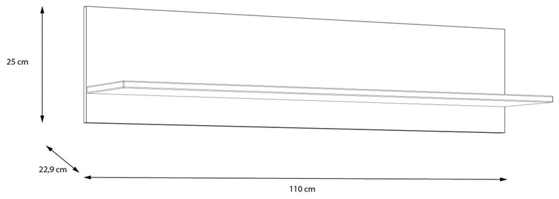 Wandboard LYA 110 cm Optik Mauvella / Cabezone Eiche
