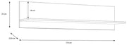 Wandboard LYA 110 cm Optik Mauvella / Cabezone Eiche
