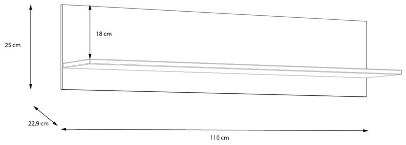 Wandboard LYA 110 cm Optik Mauvella / Cabezone Eiche