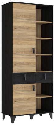 Regal LYA 2-trg. 2 Schubladen Optik Mauvella / Cabezone Eiche Forte