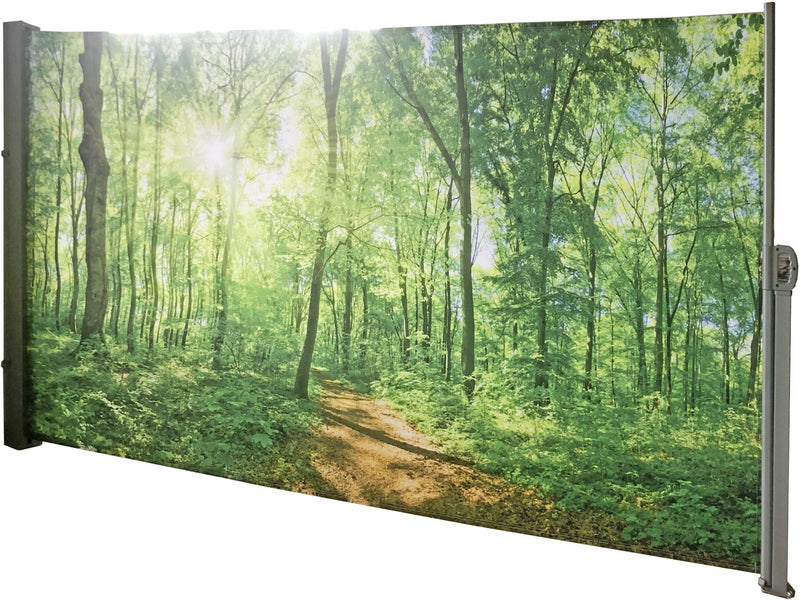 Seitenmarkise Sichtschutz Motiv "Waldlichtung" von GardenPleasure