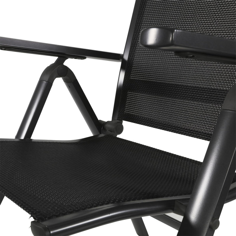 Relaxsessel Gartensessel Hochlehner CARINO Gestell Aluminium anthrazit