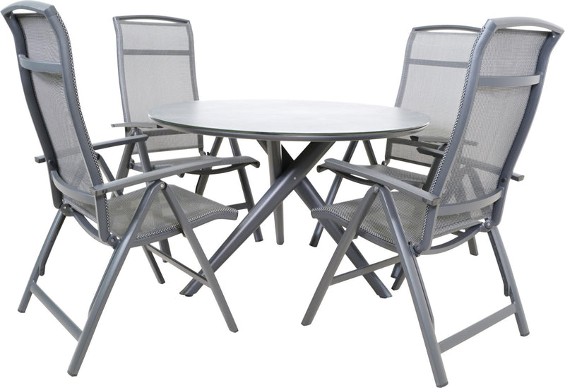 Gartensessel Klappsessel LOTIS NEGRO Gestell Aluminium matt anthrazit