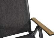 Gartensessel Klappsessel Hochlehner AREZZO Gestell Aluminium anthrazit