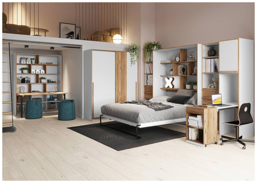 Jugendzimmer Gästezimmer S-ROOM 2 in Weiß und Catania Eiche von Forte