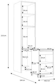 Jugendzimmer S-ROOM 3 mit Schrankbett Optik Weiß und Catania Eiche