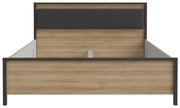 Doppelbett HIGH ROCK 160 x 200 Riviera Eiche Optik / Schwarz Forte