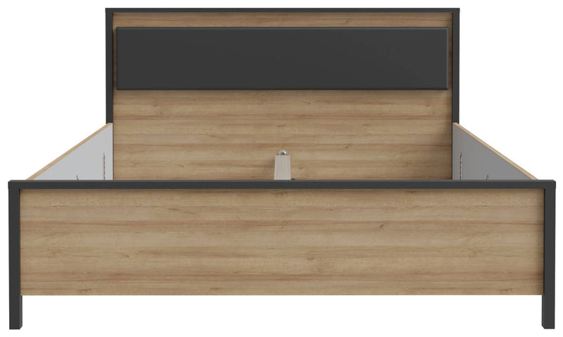 Doppelbett HIGH ROCK 160 x 200 Riviera Eiche Optik / Schwarz Forte