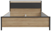 Doppelbett HIGH ROCK 160 x 200 Riviera Eiche Optik / Schwarz Forte