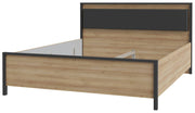 Doppelbett HIGH ROCK 160 x 200 Riviera Eiche Optik / Schwarz Forte