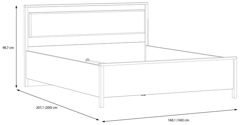 Schlafzimmer HIGH ROCK 6-tlg Komplettset Riviera Eiche Optik / Schwarz