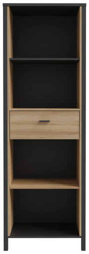 Regal Bücherregal HIGH ROCK Riviera Eiche Optik / Schwarz von Forte