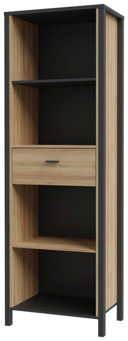 Regal Bücherregal HIGH ROCK Riviera Eiche Optik / Schwarz von Forte