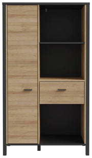 Highboard Regal HIGH ROCK Riviera Eiche Optik / Schwarz von Forte