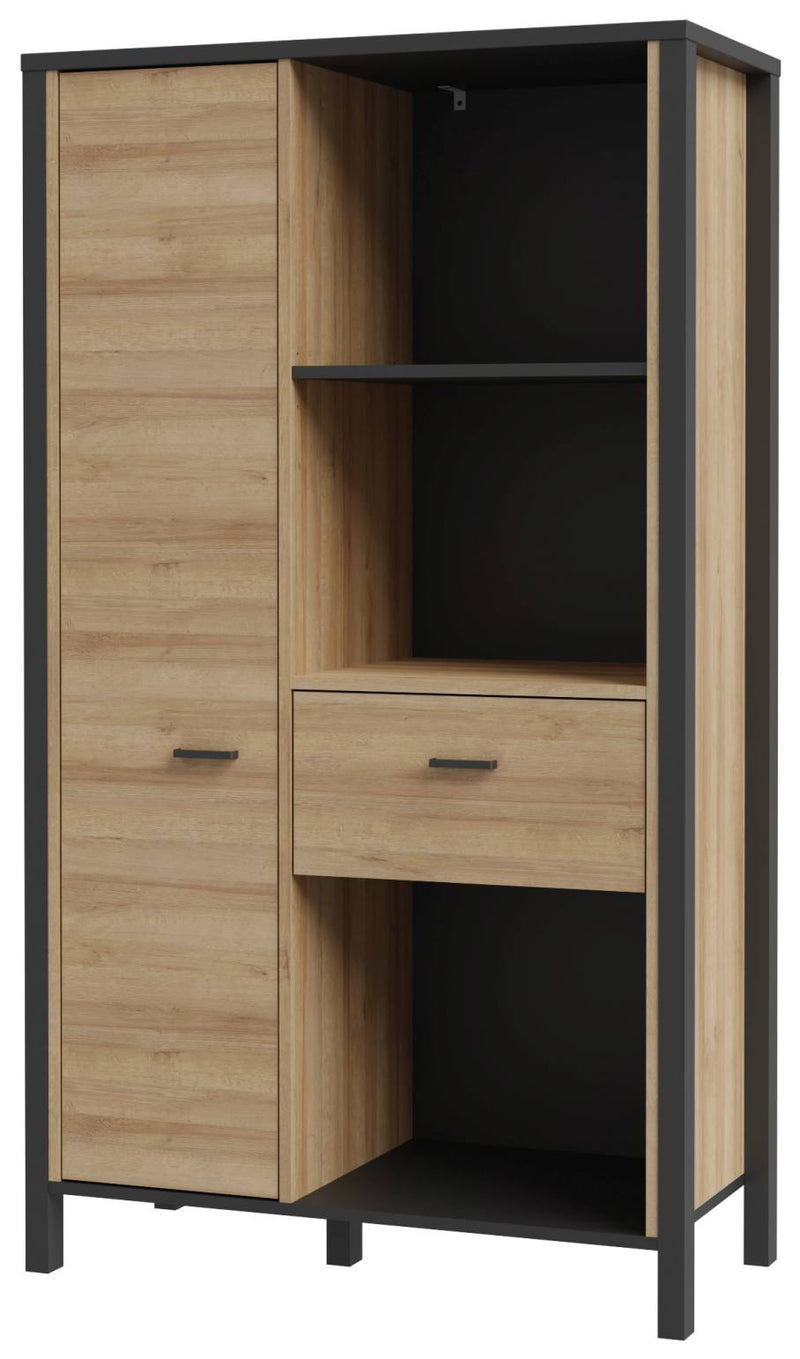 Highboard Regal HIGH ROCK Riviera Eiche Optik / Schwarz von Forte