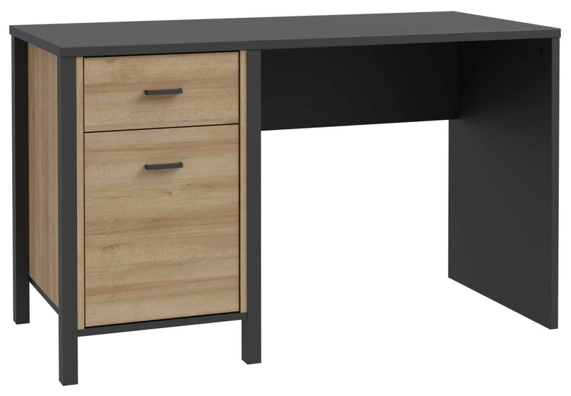 Schreibtisch HIGH ROCK 120 cm Riviera Eiche Optik / Schwarz von Forte