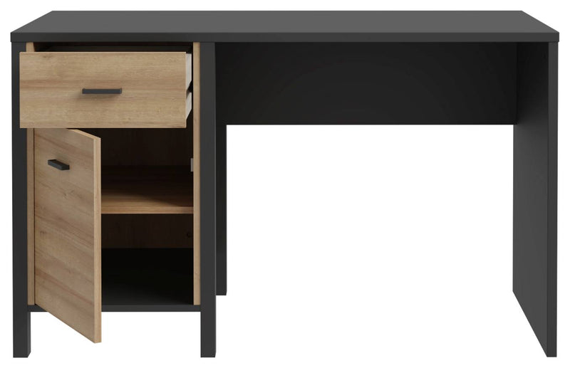 Schreibtisch HIGH ROCK 120 cm Riviera Eiche Optik / Schwarz von Forte