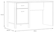 Schreibtisch HIGH ROCK 120 cm Riviera Eiche Optik / Schwarz von Forte