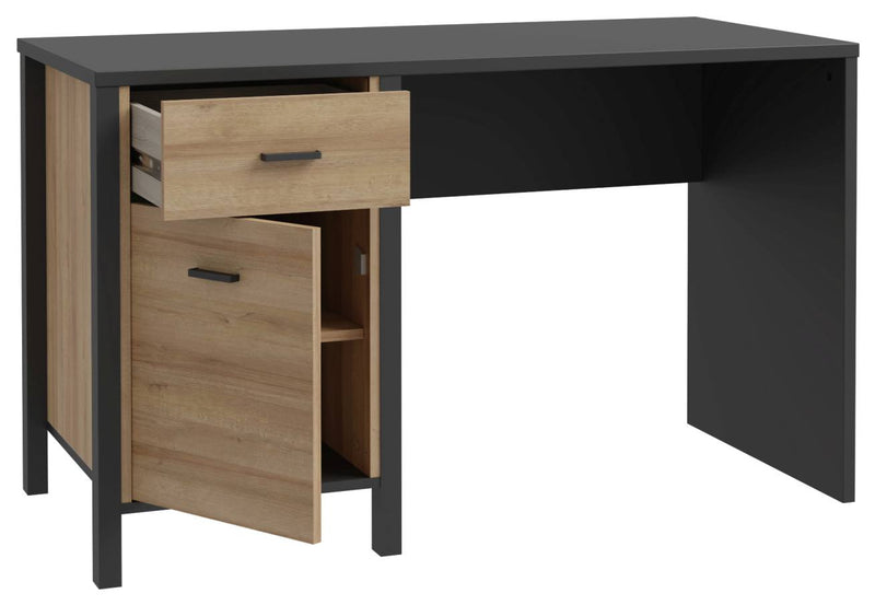 Homeoffice Büro-Set HIGH ROCK Riviera Eiche Optik / Schwarz von Forte