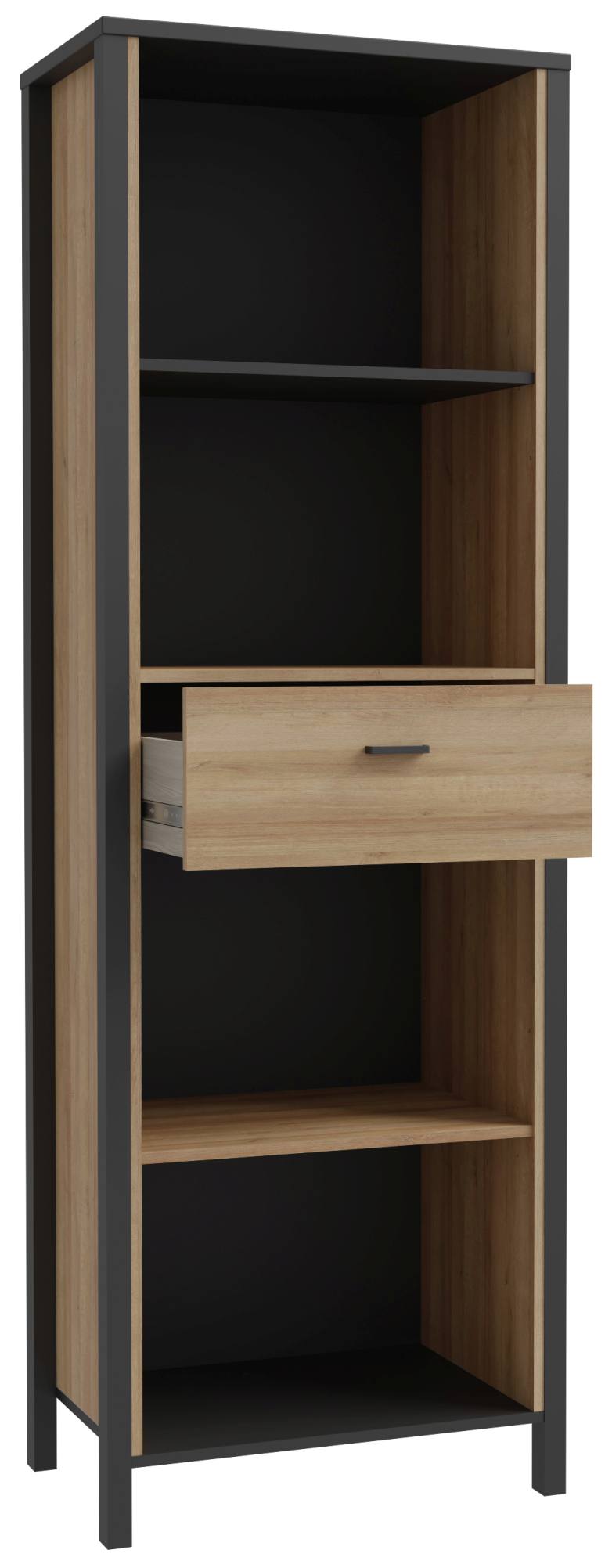 Homeoffice Büro-Set HIGH ROCK Riviera Eiche Optik / Schwarz von Forte