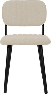 Stuhl Esszimmerstuhl JAKE WORN OFF WHITE Bouclé