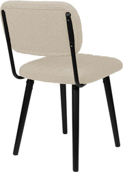 Stuhl Esszimmerstuhl JAKE WORN OFF WHITE Bouclé