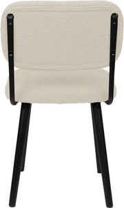 Stuhl Esszimmerstuhl JAKE WORN OFF WHITE Bouclé