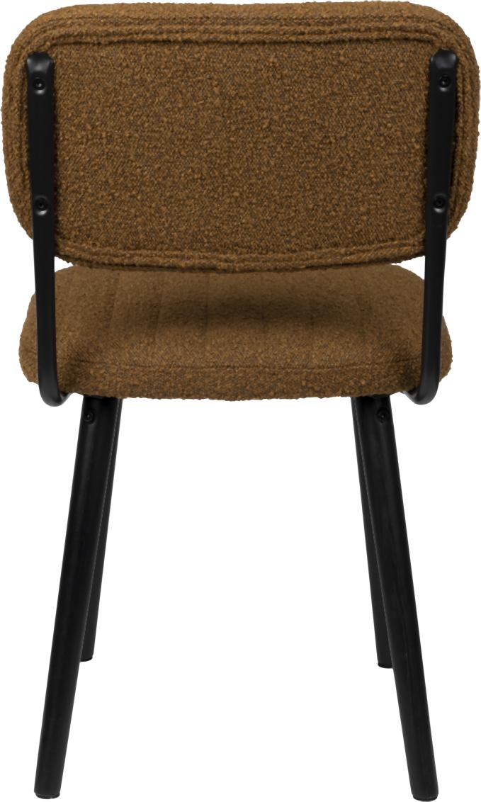 Stuhl Esszimmerstuhl JAKE WORN Bouclé in der Farbe Ocker
