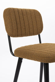 Stuhl Esszimmerstuhl JAKE WORN Bouclé in der Farbe Ocker