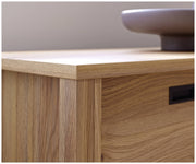 Sideboard JYTANA 3 Schubladen 2 Türen in Mauvella Eiche Optik /Schwarz
