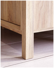 Sideboard JYTANA 3 Schubladen 2 Türen in Mauvella Eiche Optik /Schwarz
