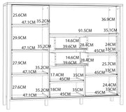 Highboard JYTANA 2 Türen in Mauvella Eiche Optik /Schwarz von Forte