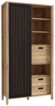 Regal Schrank JYTANA in Mauvella Eiche Optik / Schwarz von Forte