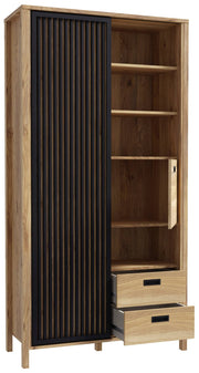 Regal Schrank JYTANA in Mauvella Eiche Optik / Schwarz von Forte