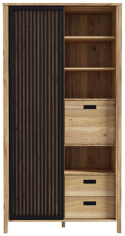 Regal Schrank JYTANA in Mauvella Eiche Optik / Schwarz von Forte