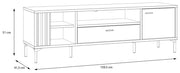 Lowboard JOAKIMIS in Schwarz / Mauvella Eiche Nachbildung von Forte
