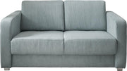 Schlafsofa Funktionssofa MIA Stoff Cord mit getrennten Liegeflächen in Aqua