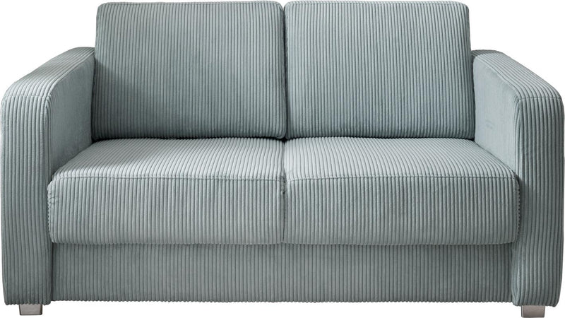 Schlafsofa Funktionssofa MIA Stoff Cord mit getrennten Liegeflächen in Aqua