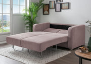 Schlafsofa Funktionssofa MIA Stoff Cord mit getrennten Liegeflächen in Rosa