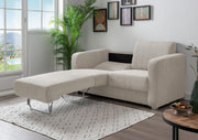 Schlafsofa Funktionssofa MIA Stoff Cord mit getrennten Liegeflächen in Beige
