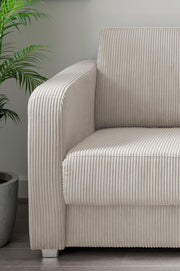 Schlafsofa Funktionssofa MIA Stoff Cord mit getrennten Liegeflächen in Beige