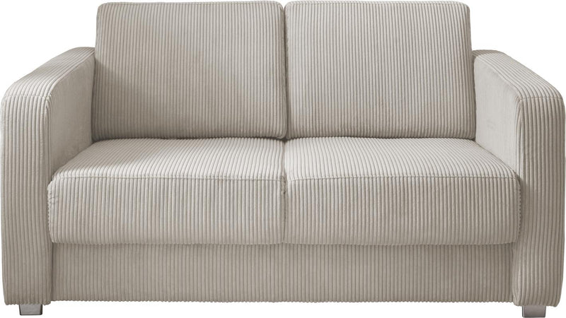 Schlafsofa Funktionssofa MIA Stoff Cord mit getrennten Liegeflächen in Beige