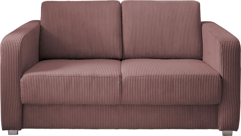 Schlafsofa Funktionssofa MIA Stoff Cord mit getrennten Liegeflächen in Rot