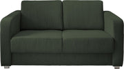 Schlafsofa Funktionssofa MIA Stoff Cord mit getrennten Liegeflächen in Grün