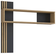 Wandboard JOAKIMIS mit 2 Ablagen Optik Mauvella Eiche  / Schwarz