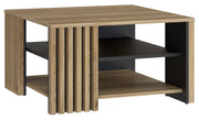 Couchtisch JOAKIMIS 80 x 80 cm Schwarz / Mauvella Eiche Optik Forte