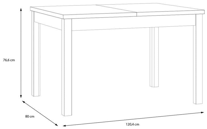 Esstisch Ausziehtisch JOAKIMIS 120-160 cm Mauvella-Eiche Nachbildung