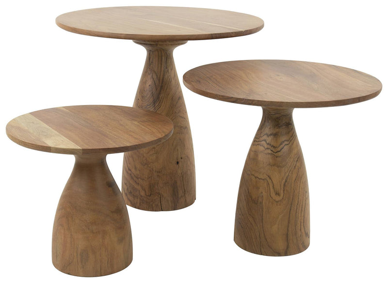 Beistelltisch APLAAT Triple 3er-Set Akazie Massiv lackiert