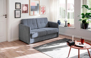 Schlafsofa MILANO Stoff Corto mit zwei Liegeflächen in Blau